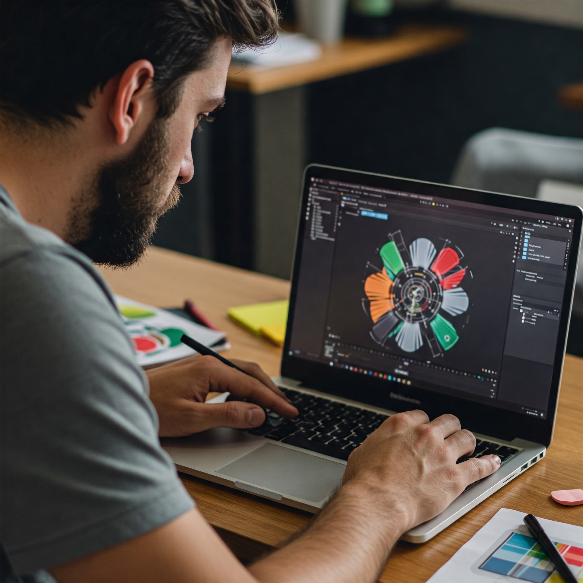 photo of Immersed in Digital Design Workflow